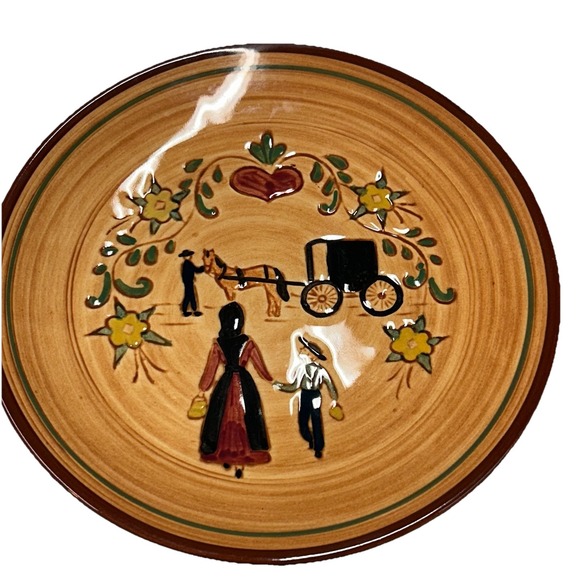 Other - Vtg Pennsbury Pottery Wall Hanging Folk Art Country Farm House Family